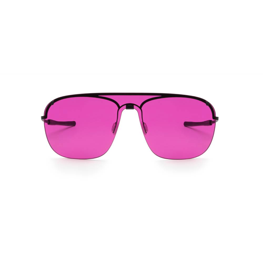 Dark Pink Shooting Glasses with Stainless Steel Frame