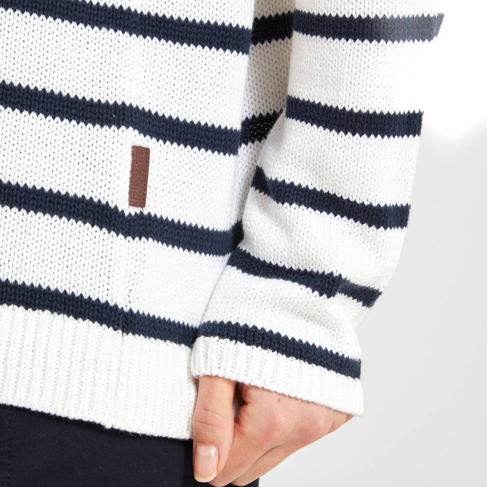 Navy and White Striped Sweater from Schoffel