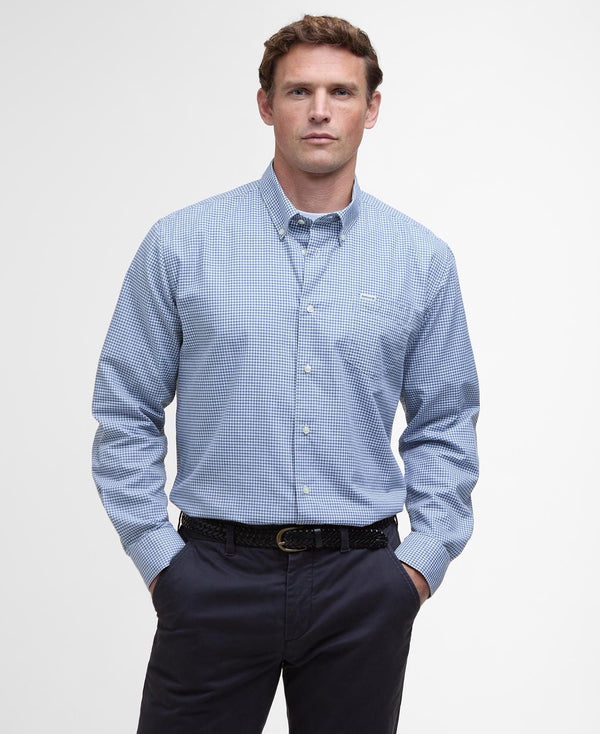 Barbour Finwell Gingham Tailored Fit Shirt (Sky)