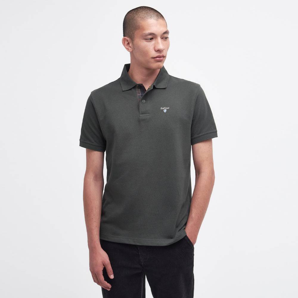 Tartan Pique Polo (Forest Green)