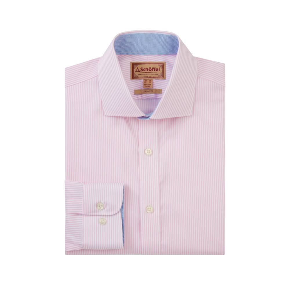 Schoffel Greenwich Tailored Shirt Pale (Pink Stripe)