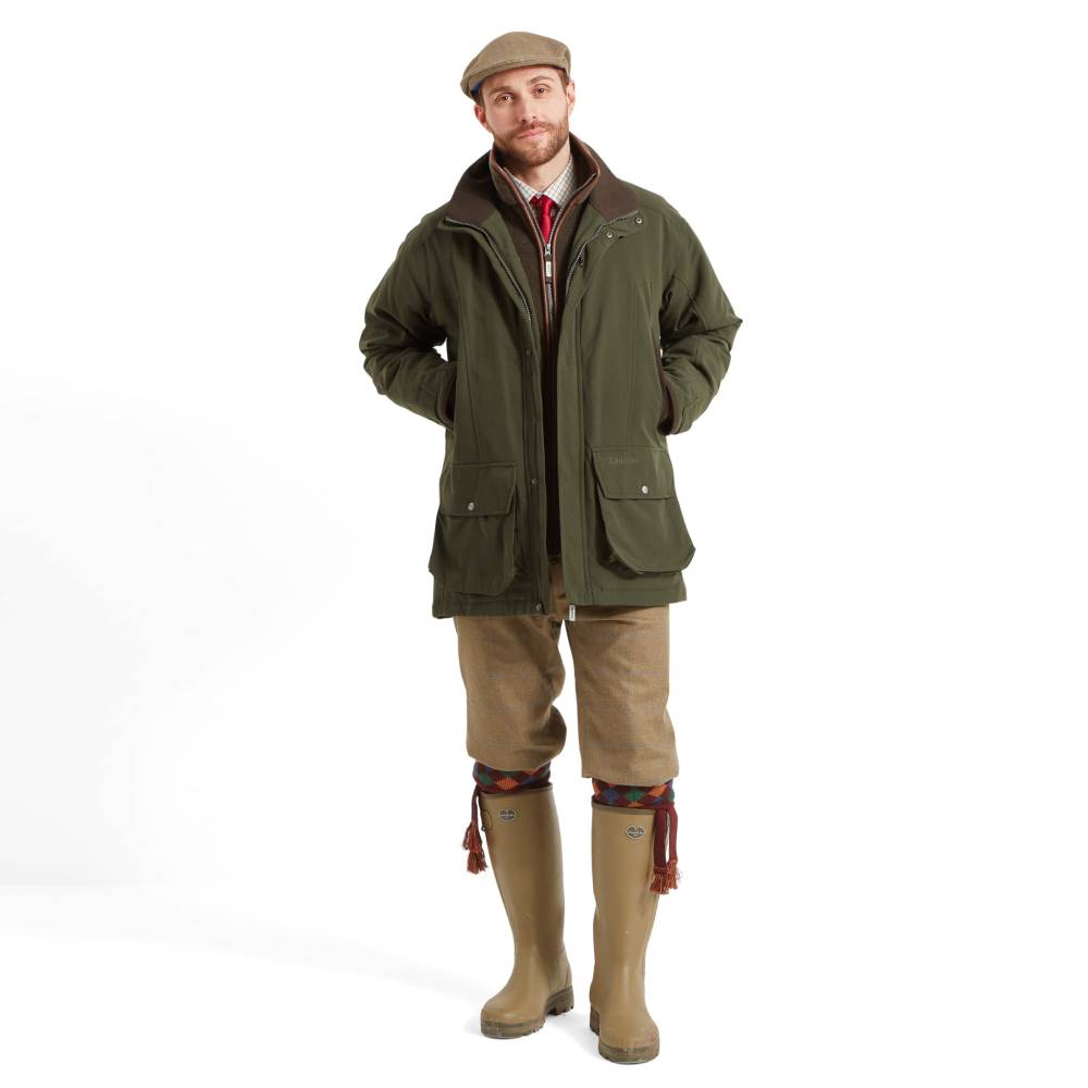Windproof Schoffel Coat with Bellow Pockets