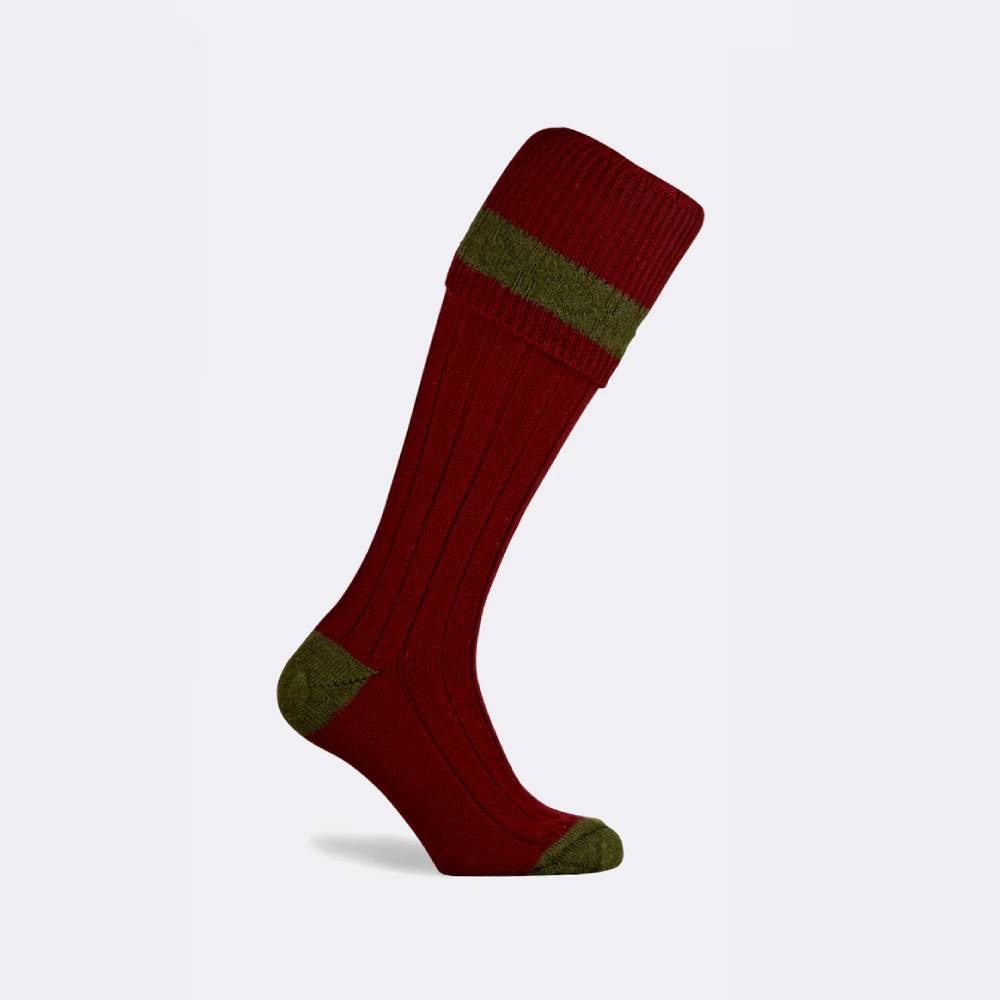 Pennine Byron Shooting Sock (Burgundy)