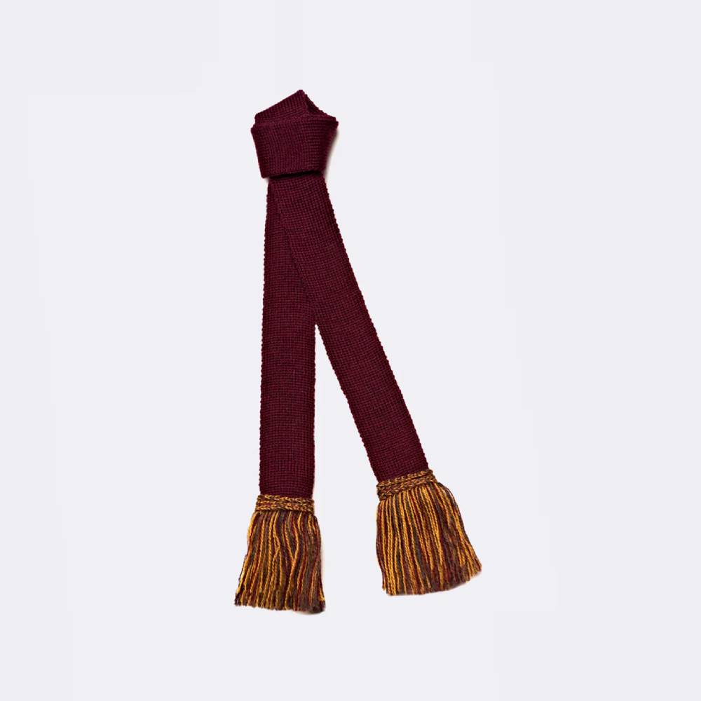 Pennine Merino Contrast Garter (Burgundy)