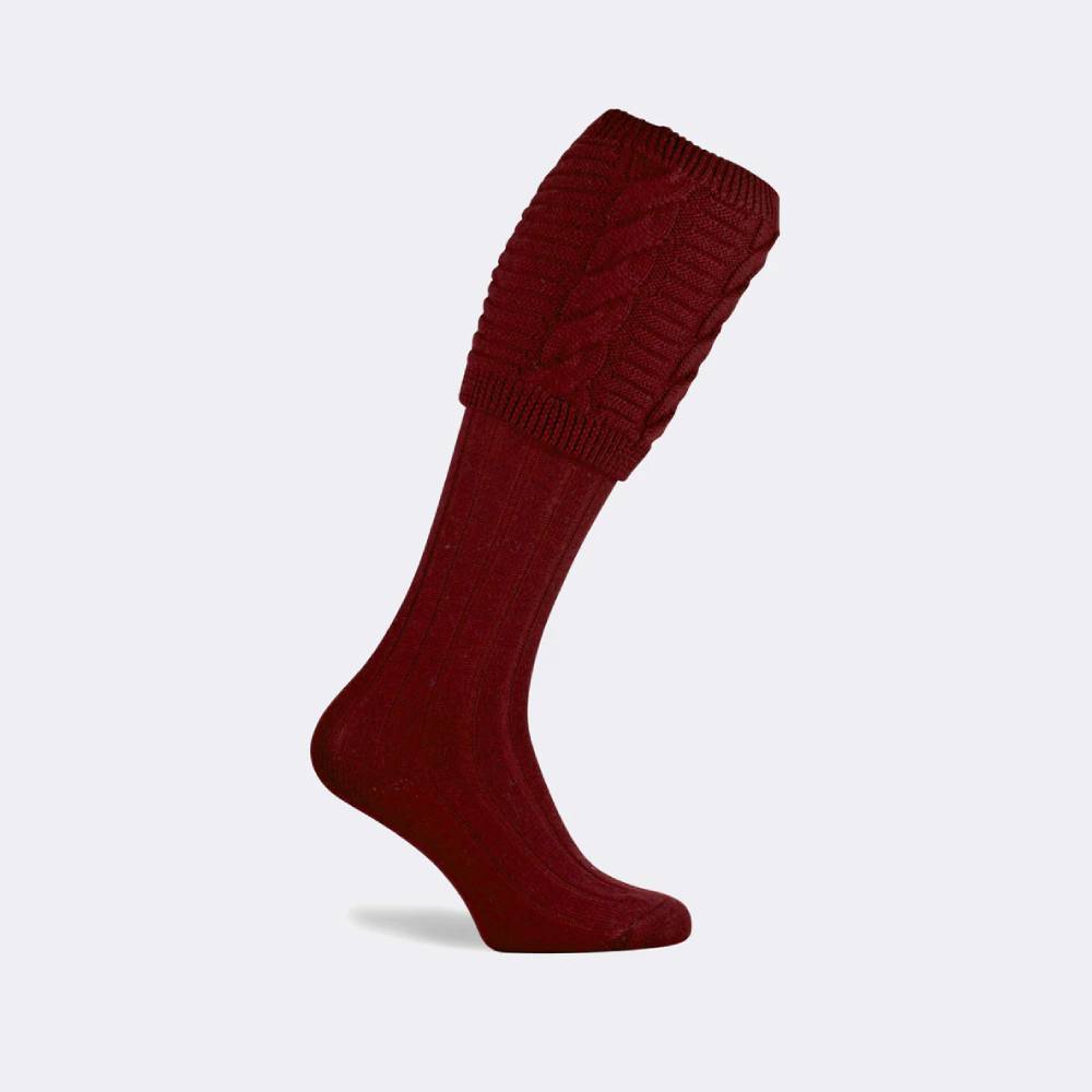 Pennine Valiant Shooting Sock (Burgundy)