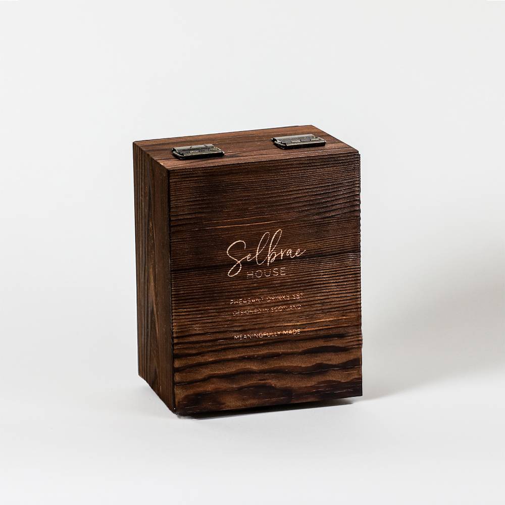 Wooden Gift Box for Glass Tumbler Set