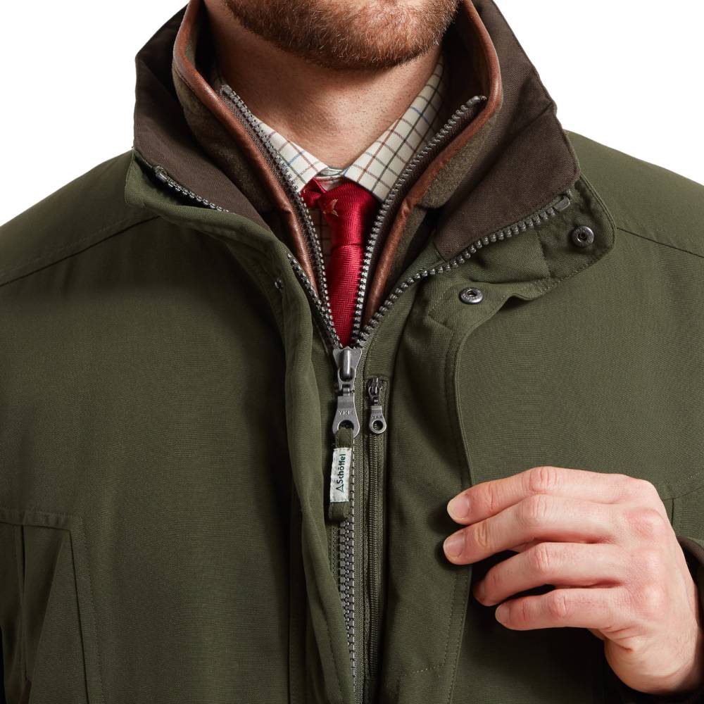 Men's Schoffel Coat with Two-Way Zip