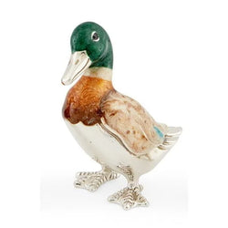 Saturno Silver & Enamel Standing Duck