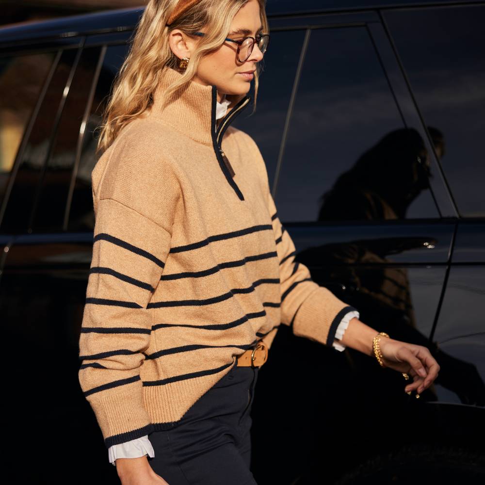 Schoffel Sandsend 1/4 Zip Ladies Jumper (Warm Sand)