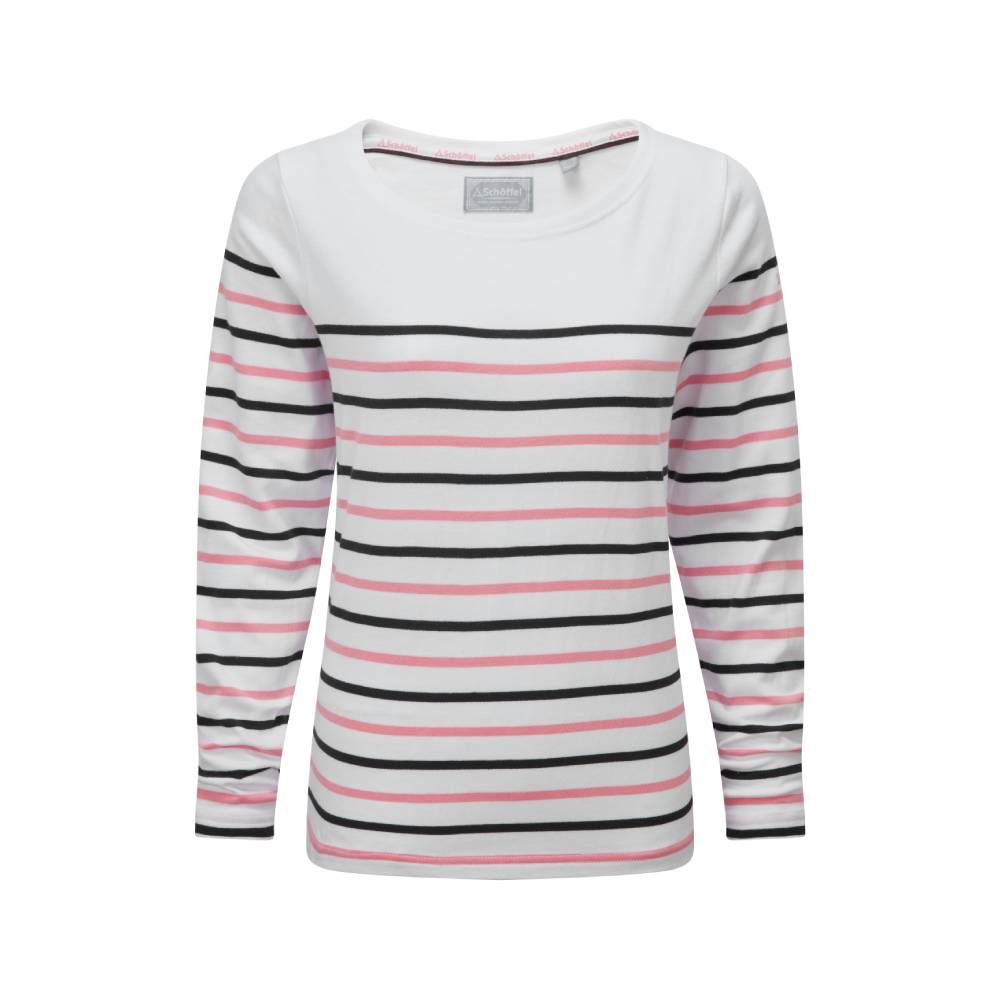 Schoffel Beauport Top (White/Navy/Flamingo)