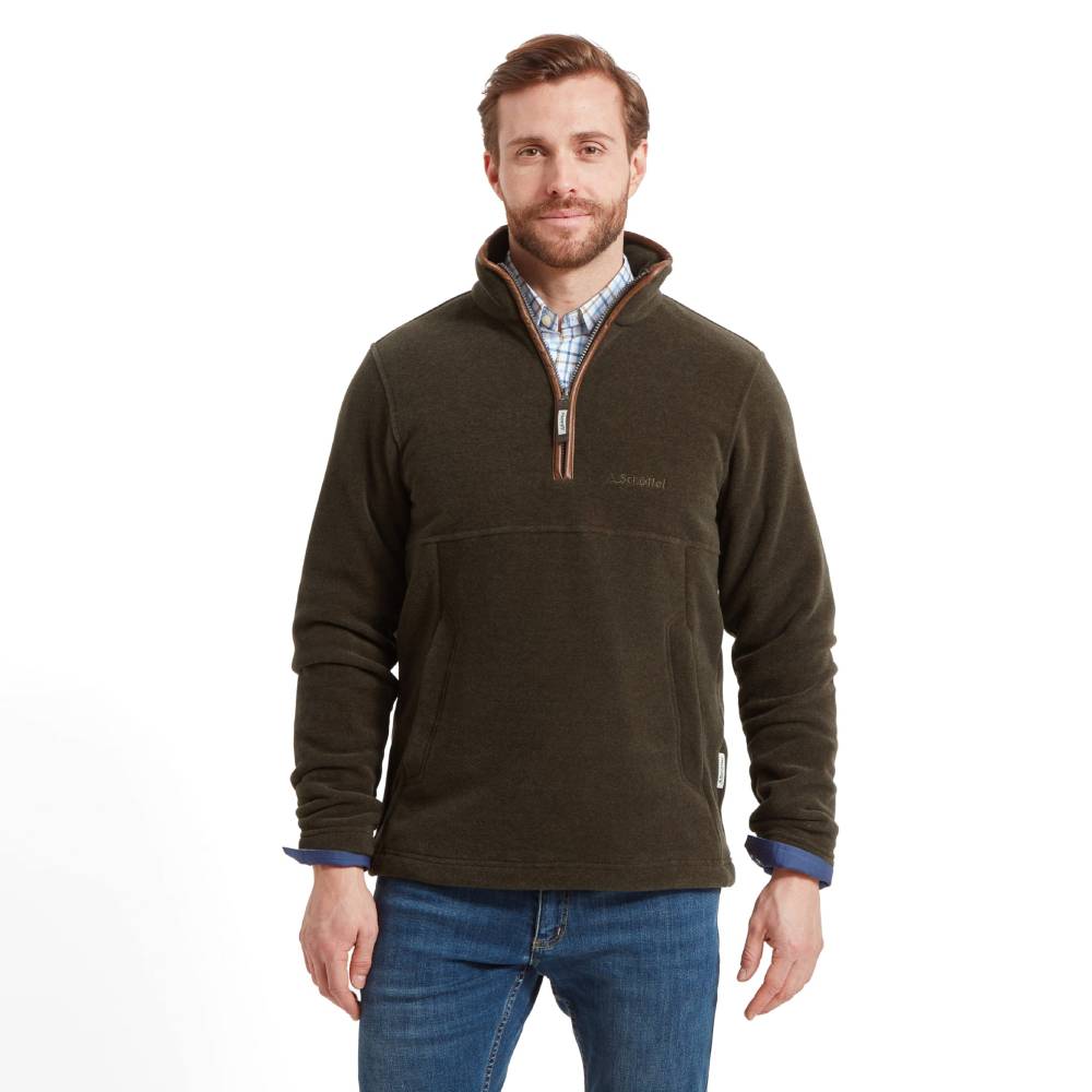 Schoffel 1/4 Zip Fleece in Dark Olive