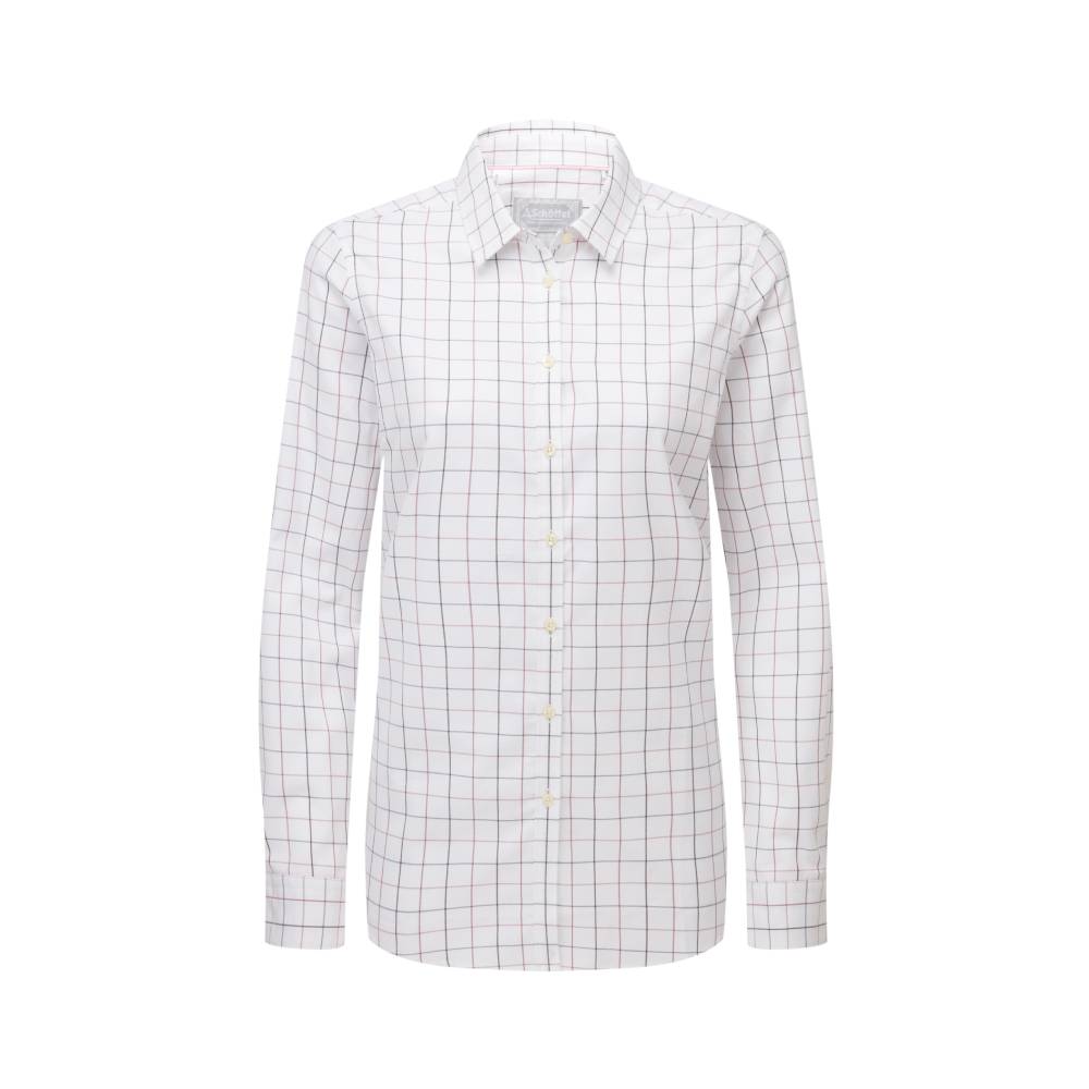 Women's Shirt in Dark Mauve Tattersall