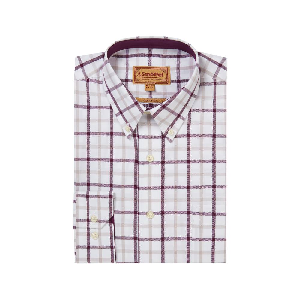 Schoffel Brancaster Classic Men's Shirt (Beetroot Check)