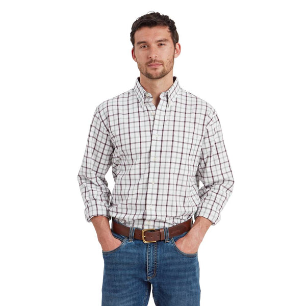 Schoffel Brancaster Classic Shirt (Wine Check)