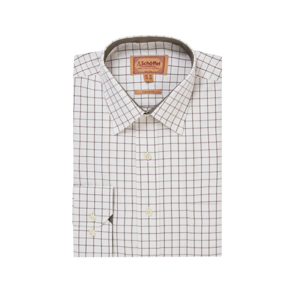 Stylish Check Shirt in Dark Olive Green