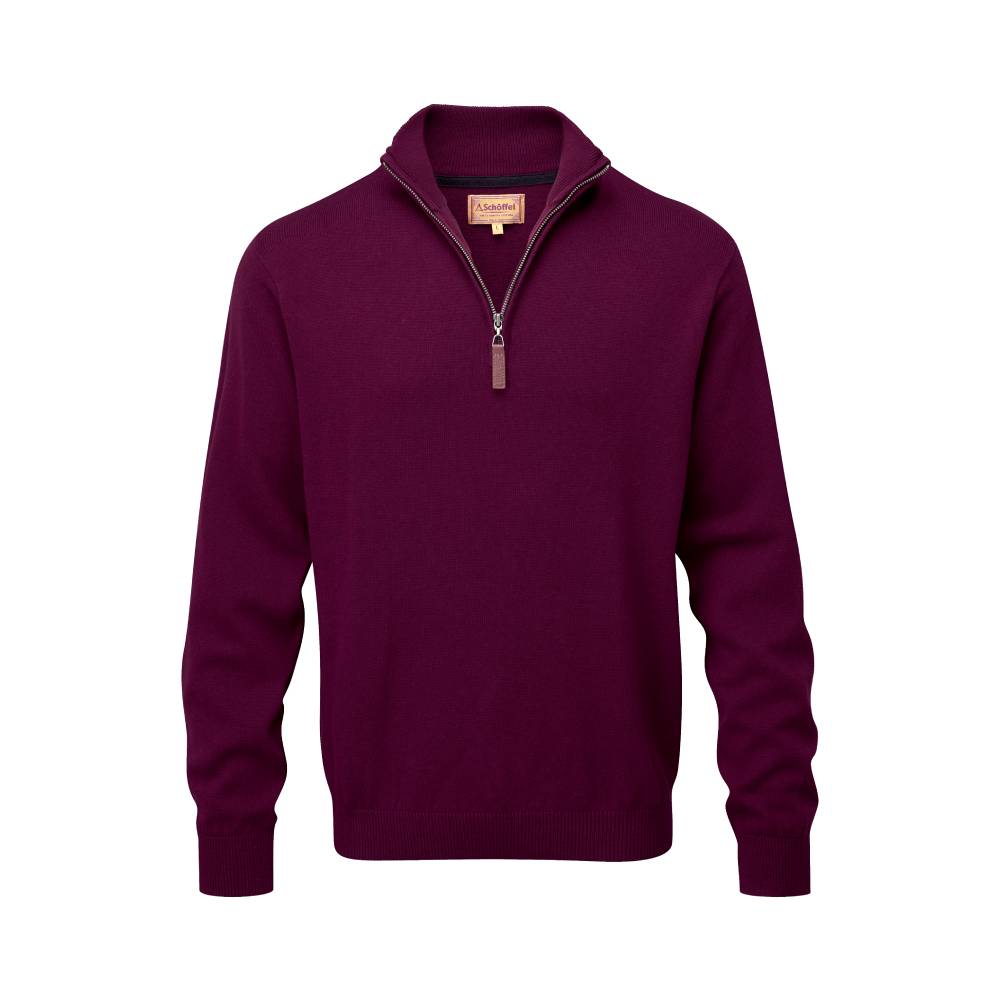 Cotton Cashmere 1/4 Zip Jumper (Fig)