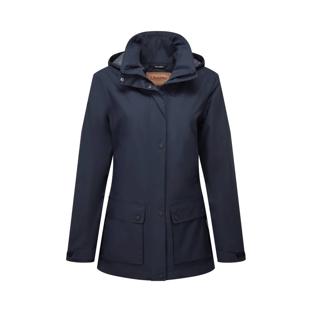 Ladies Navy Jacket with Removable Hood