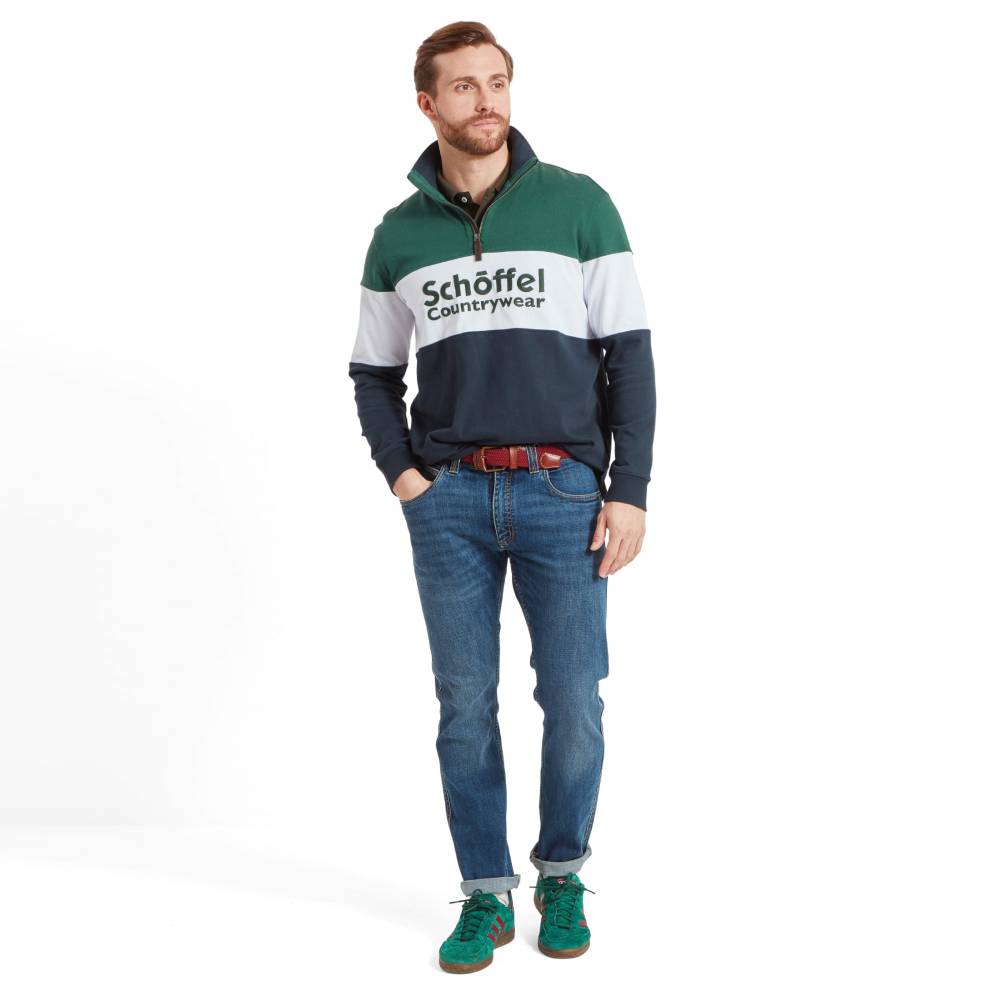 Schoffel Exeter Heritage 1/4 Zip Unisex (Navy)