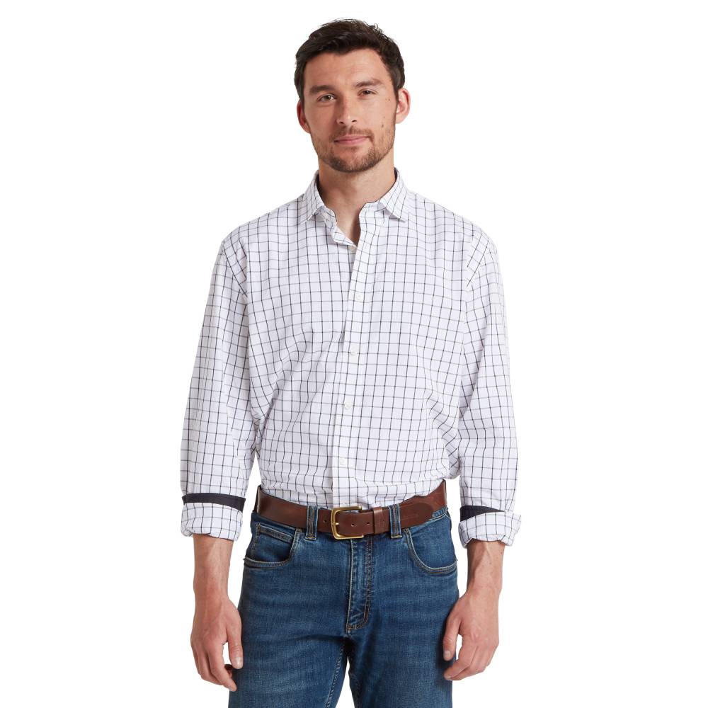 Schoffel Blue Check Shirt with Long Sleeves