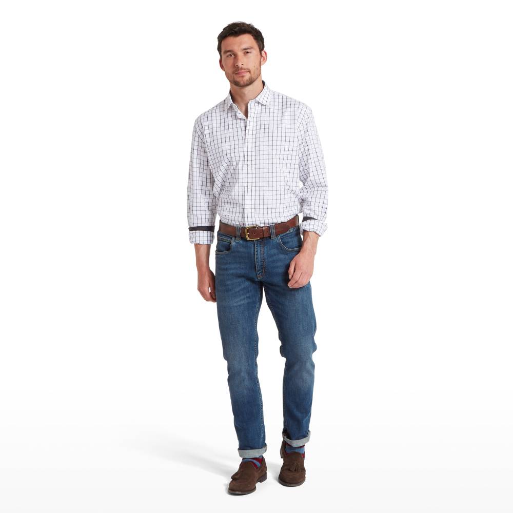 Soft Cotton Blue Check Shirt