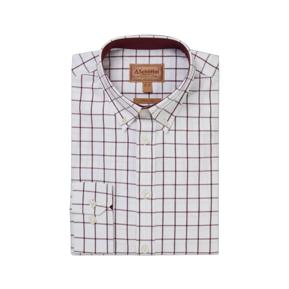 Men's Checked Shirt with Button Down Collar