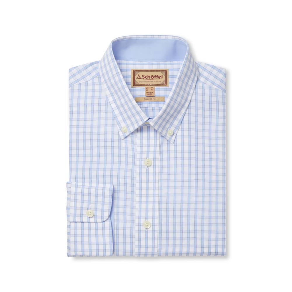 Harlyn Tailored Fit Shirt (Blue Check)
