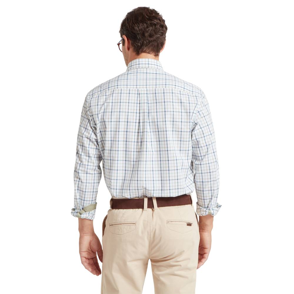 Schoffel Holkham Classic Men's Shirt (Deep Ocean Blue/Agave Green)