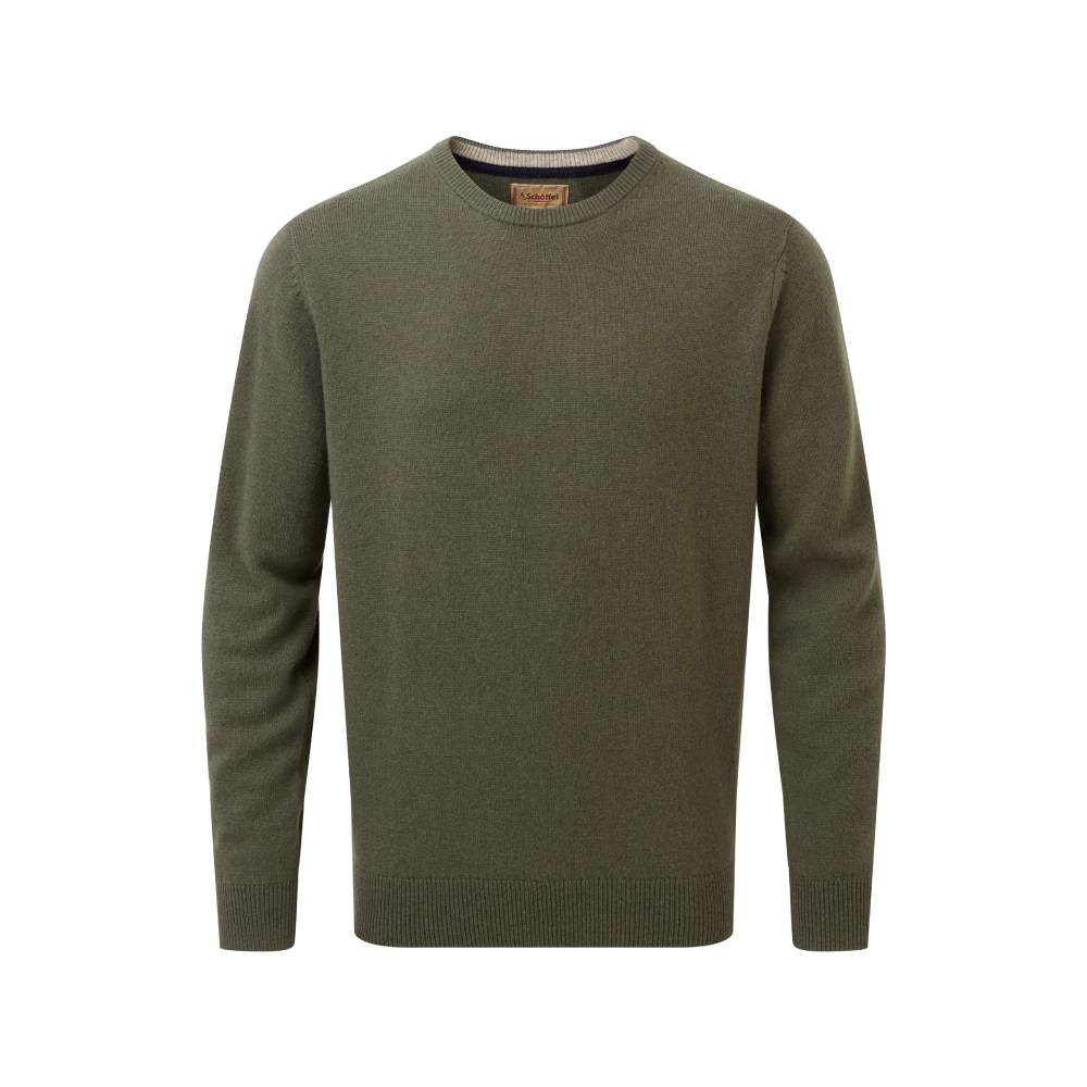 Schoffel Lambswool Crew Neck Jumper (Moss)