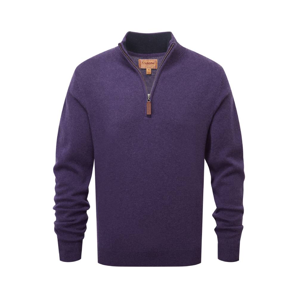 Schoffel Lambswool 1/4 Zip (Bramble)