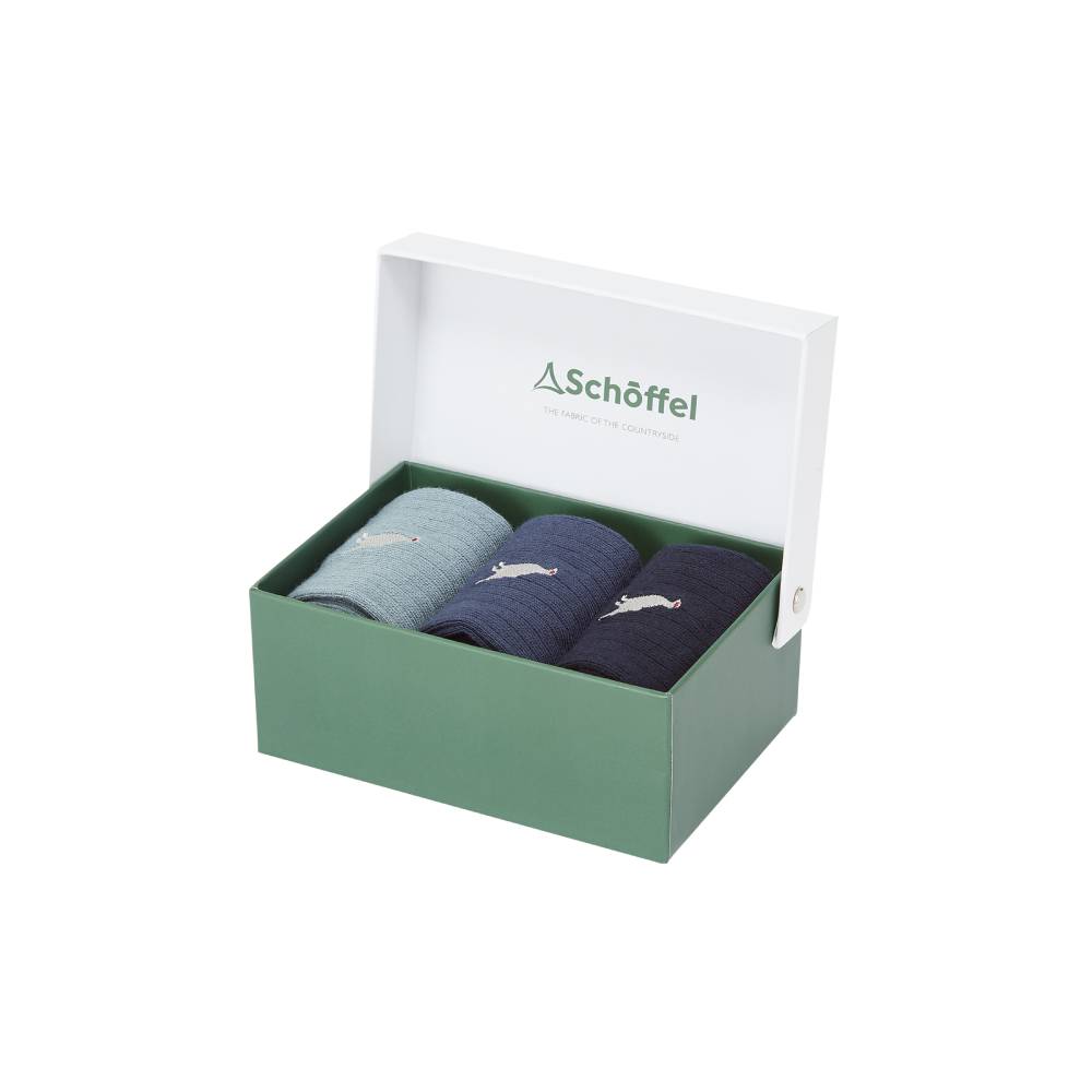 Schoffel Bamboo Socks with Ptarmigan Embroidery