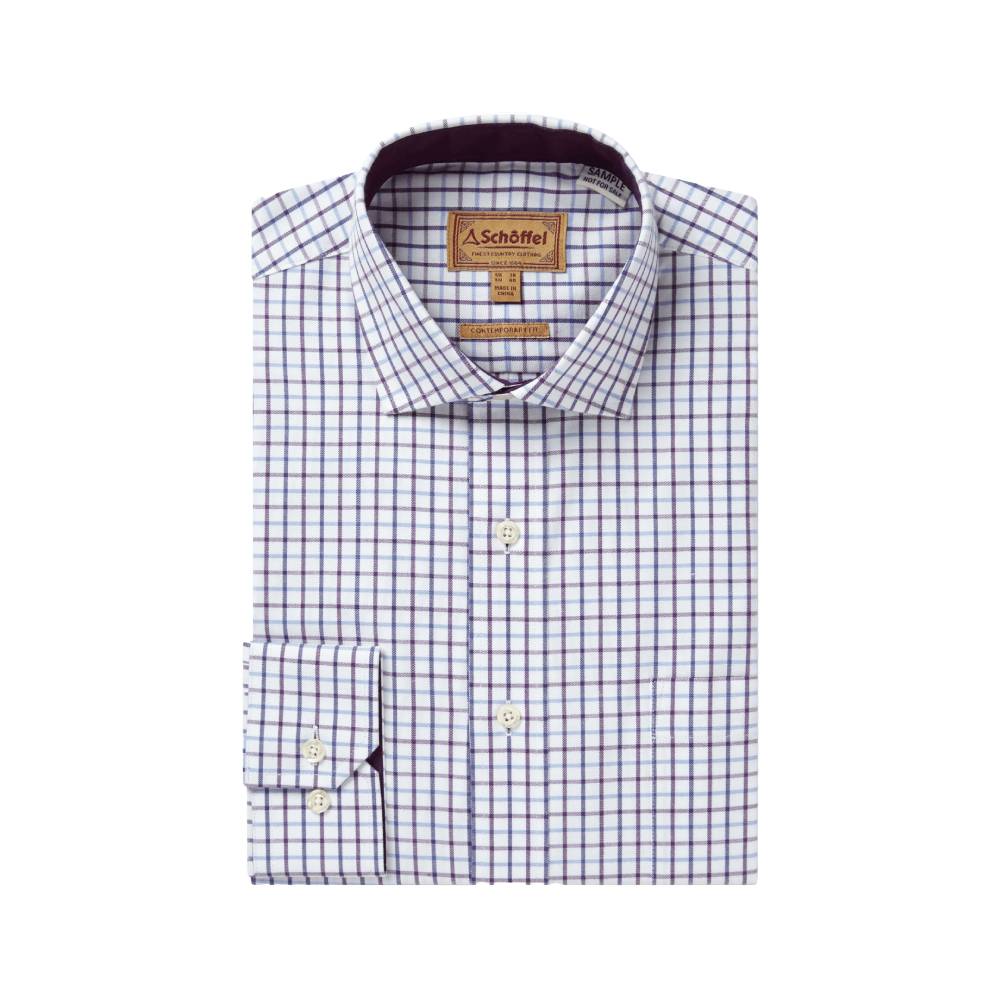 Milton Tailored Shirt (Purple Check)