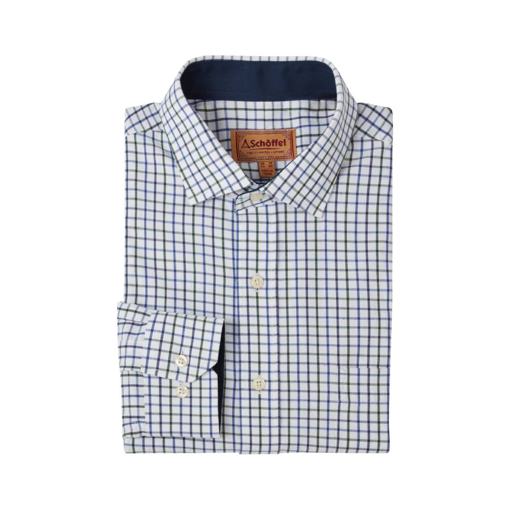 Milton Tailored Shirt (Racing Green/Navy)