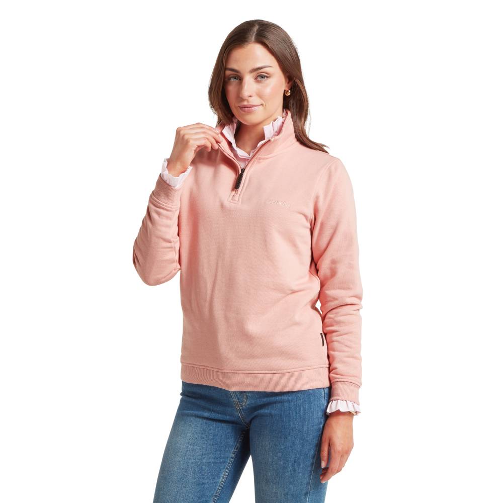 Pale Pink Quarter Zip Jumper