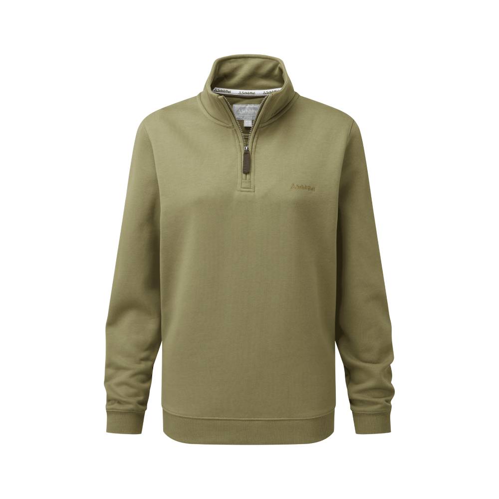 Quarter Zip Sweatshirt in Light Khaki