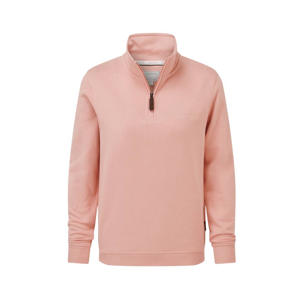 Schoffel Sennen Cove 1/4 Zip Ladies Sweatshirt (Pale Rosé)