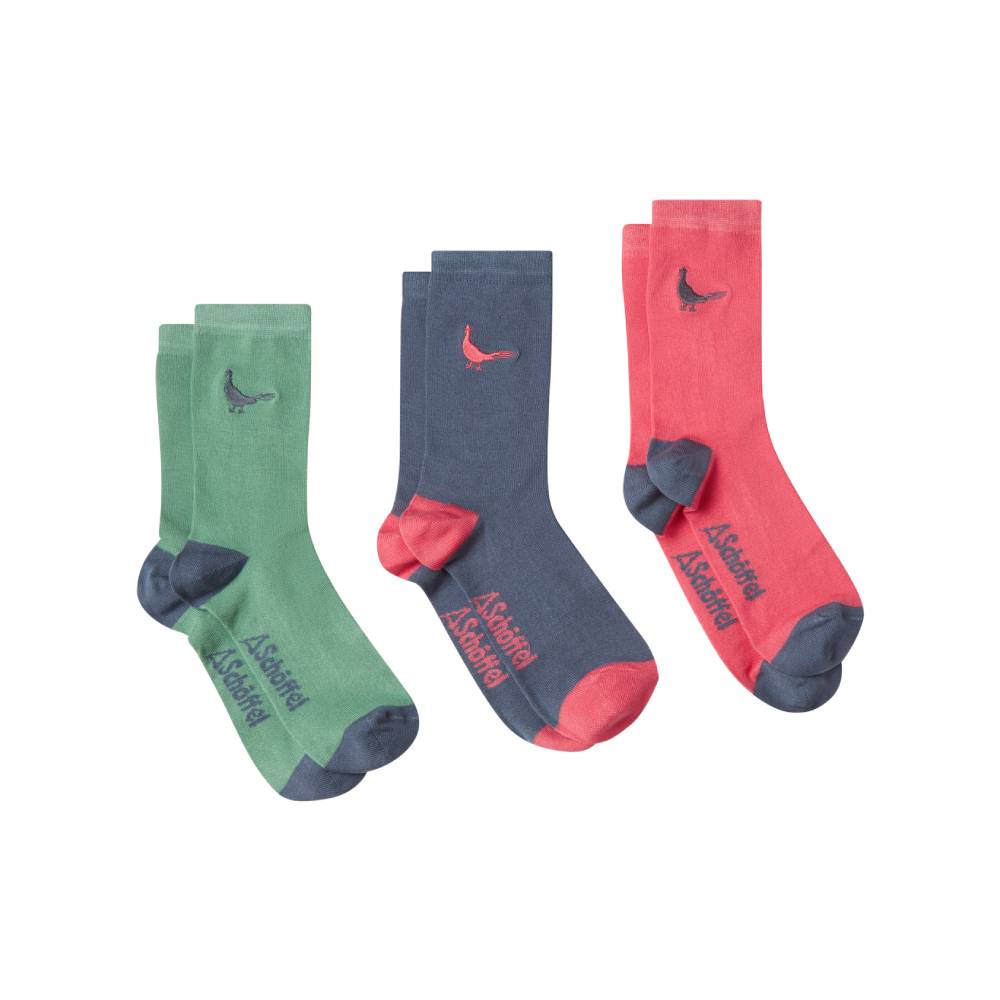 Colourful Bamboo Socks with Pheasant Motif