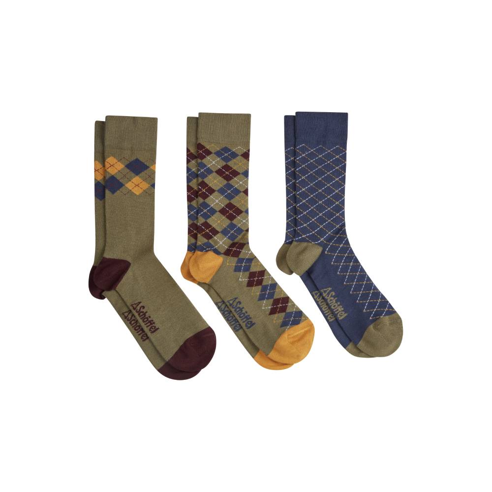 Pack of 3 Men's Argyle Socks