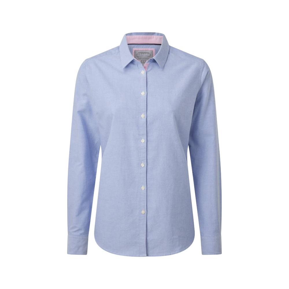 Schoffel Soft Oxford Cley Shirt (Pale Blue/Pink)
