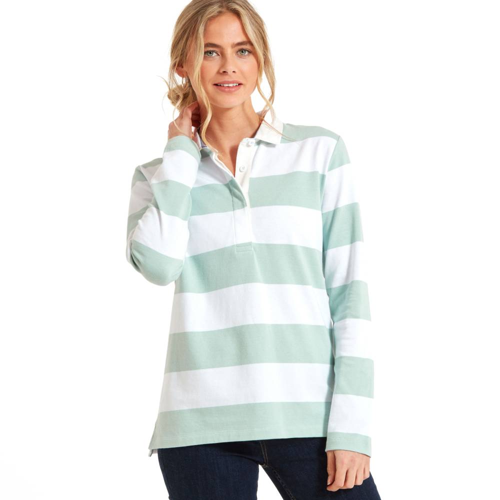 Schoffel St Mawgan Rugby Shirt (Mint/White Stripe)