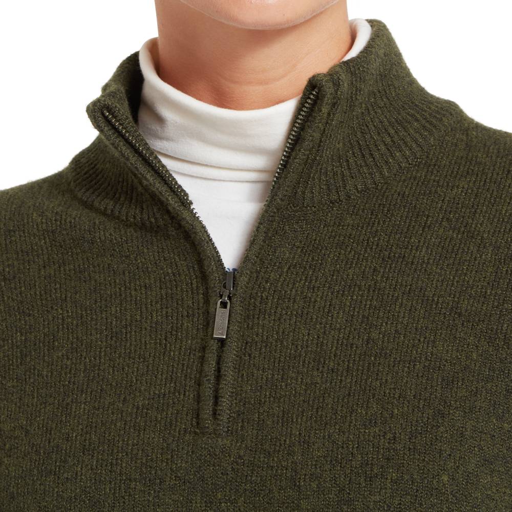 Ladies Knit Jumper with Quarter Zip