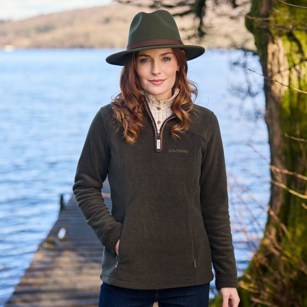 Dark Olive Schoffel Fleece for Ladies