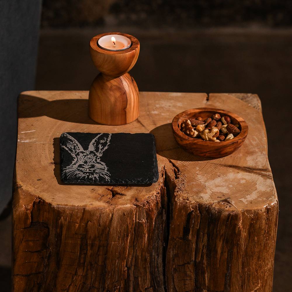 Slate Black Coasters from Selbrae House