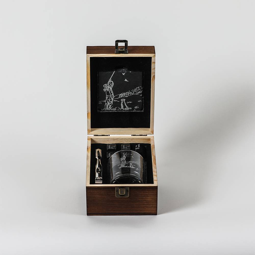 Whiskey Drinks Set with Wooden Gift Box