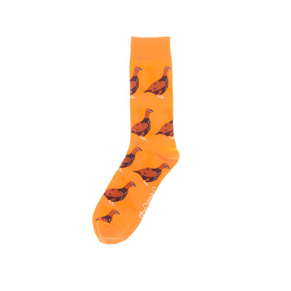 Bright Orange Fun Socks for Men