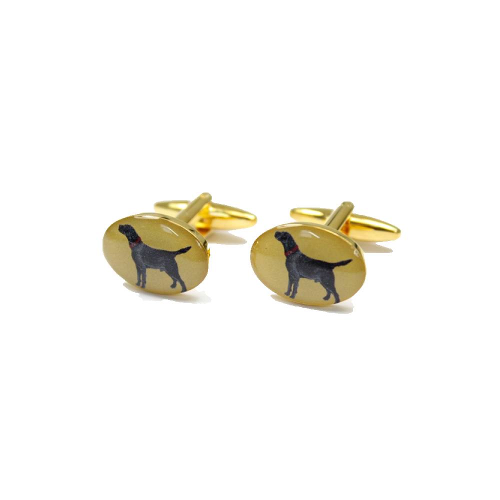 Soprano Black Labrador Country Cufflinks