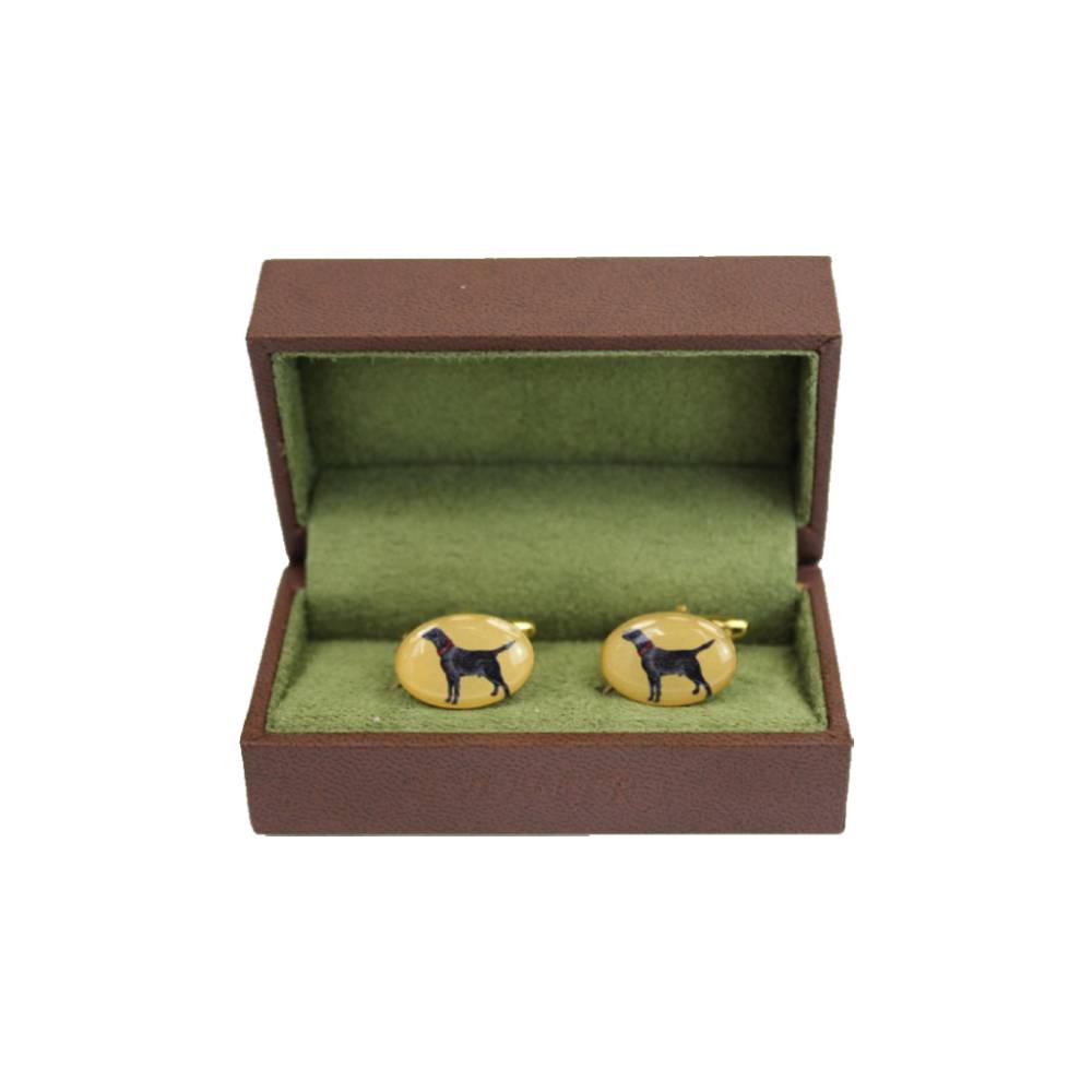 Soprano Black Labrador Country Cufflinks