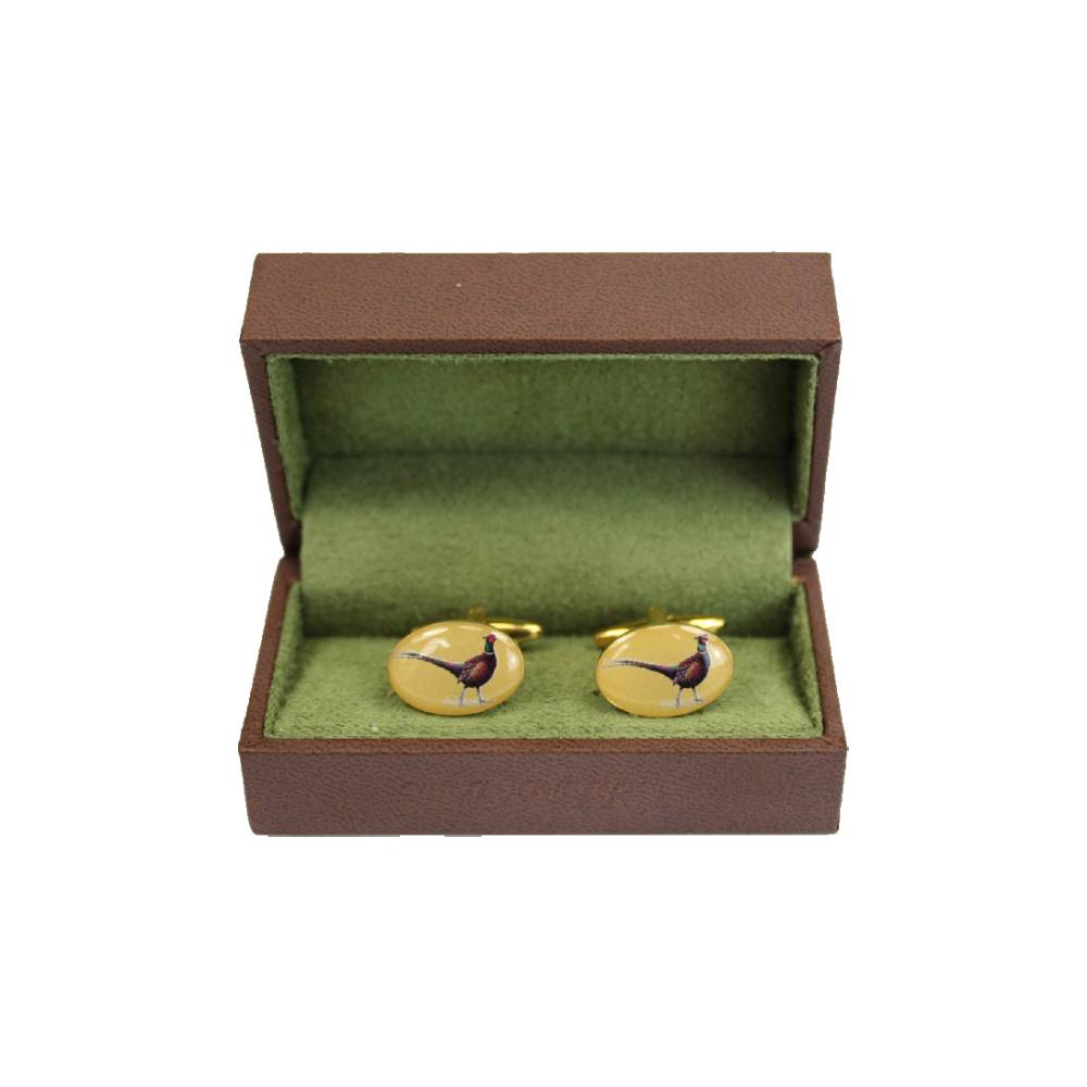 Soprano Standing Pheasants Country Cufflinks