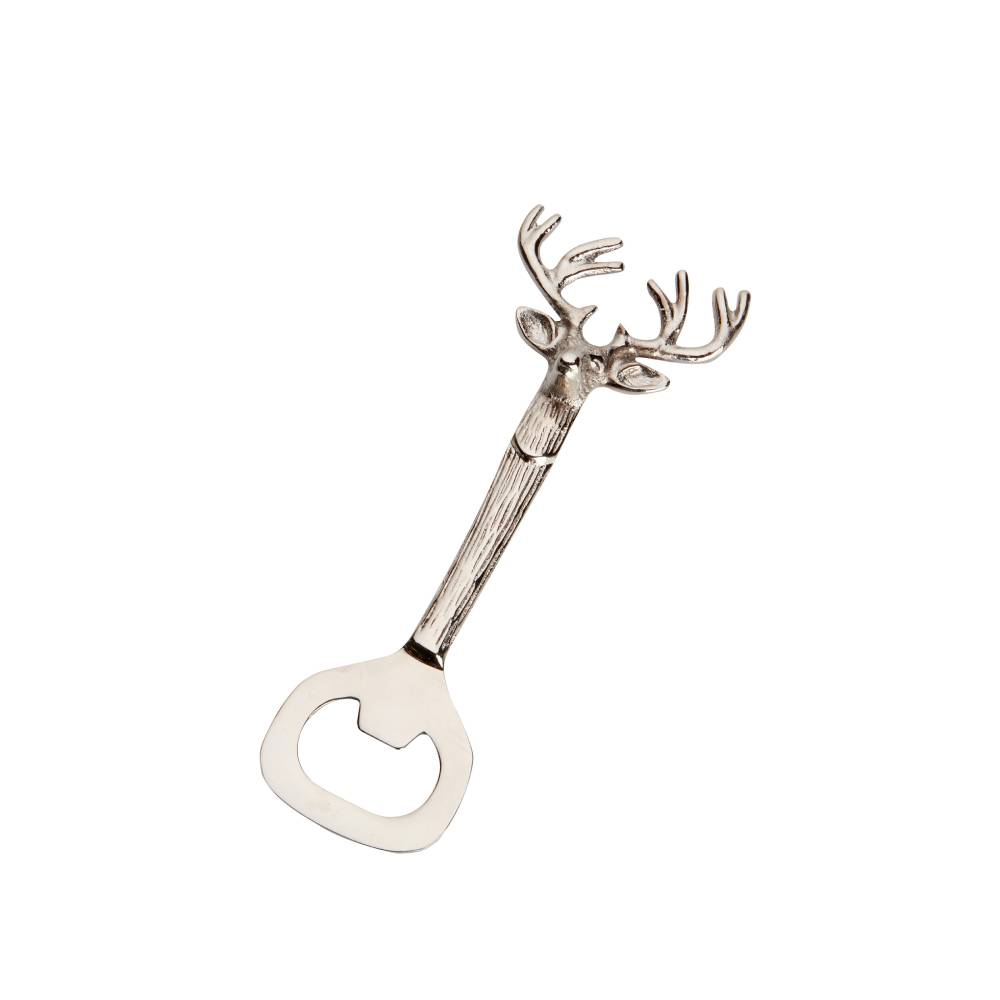 Steel Bottle Opener with Stag Design