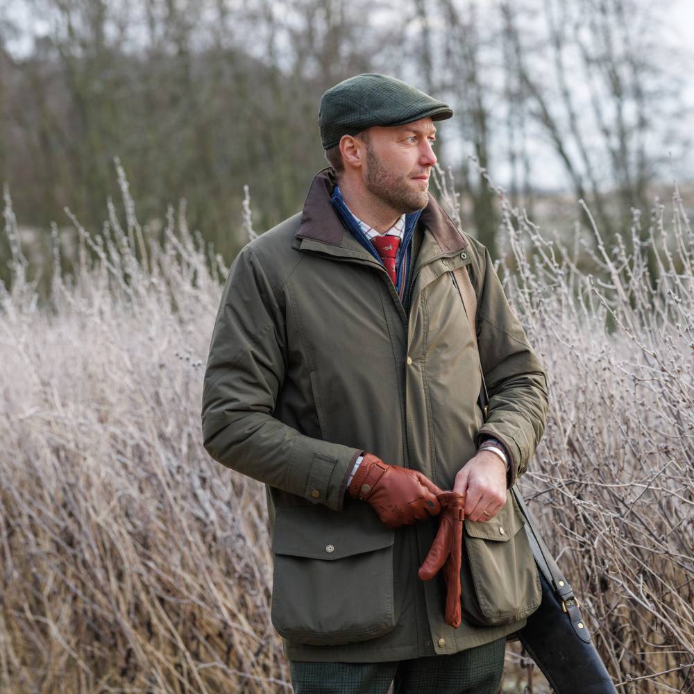 Cashmere Lined Leather Gloves with Adjustable Strap
