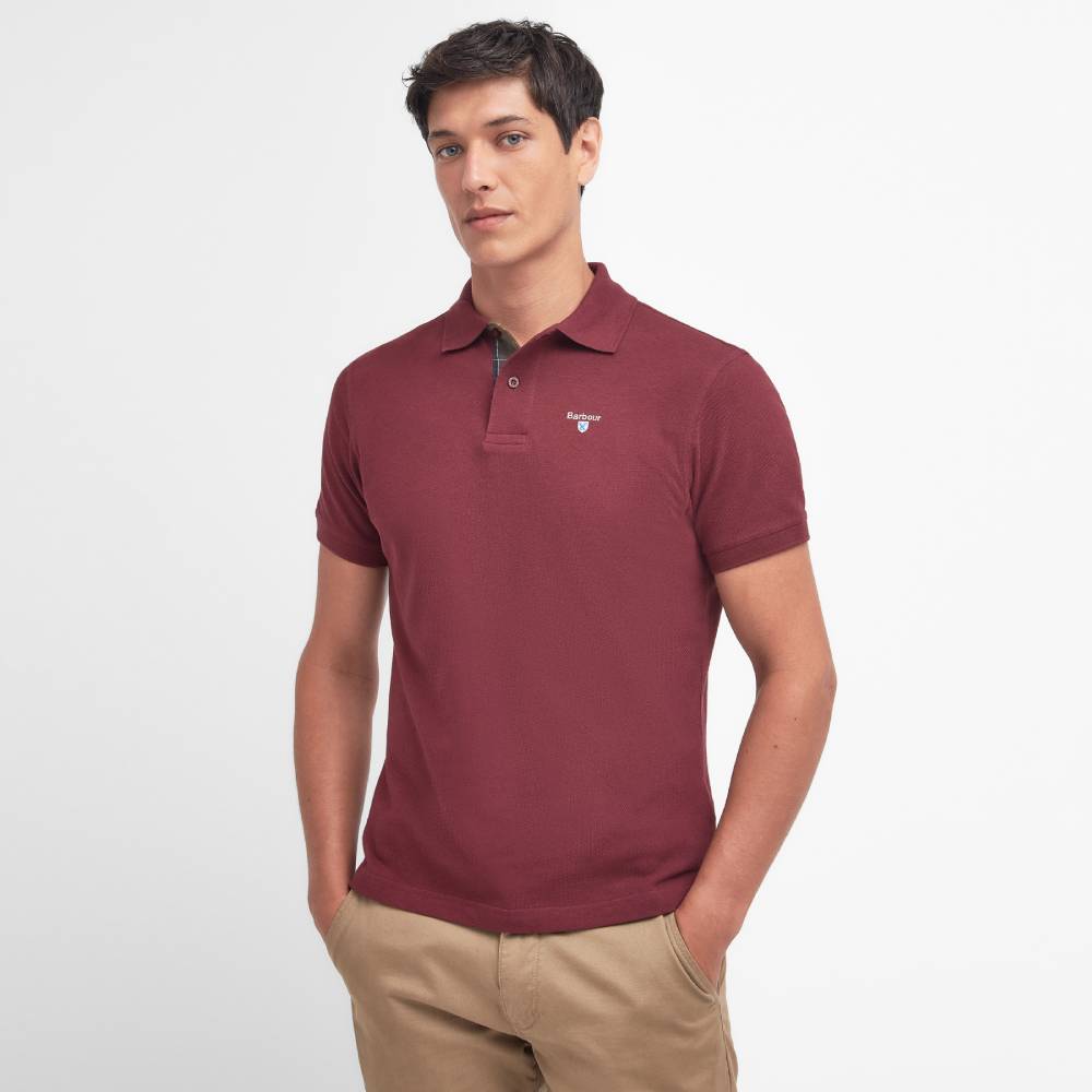 Tartan Pique Polo (Ruby)